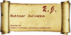 Ruttner Julianna névjegykártya